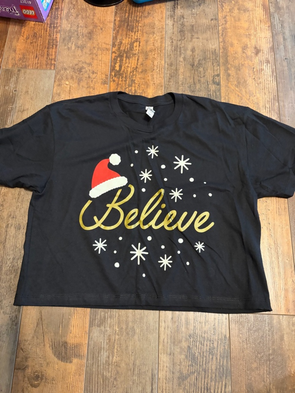 Women’s ideal believe black crop top size small